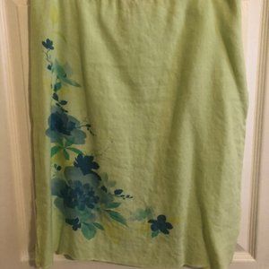Ann Taylor LOFT floral linen skirt
